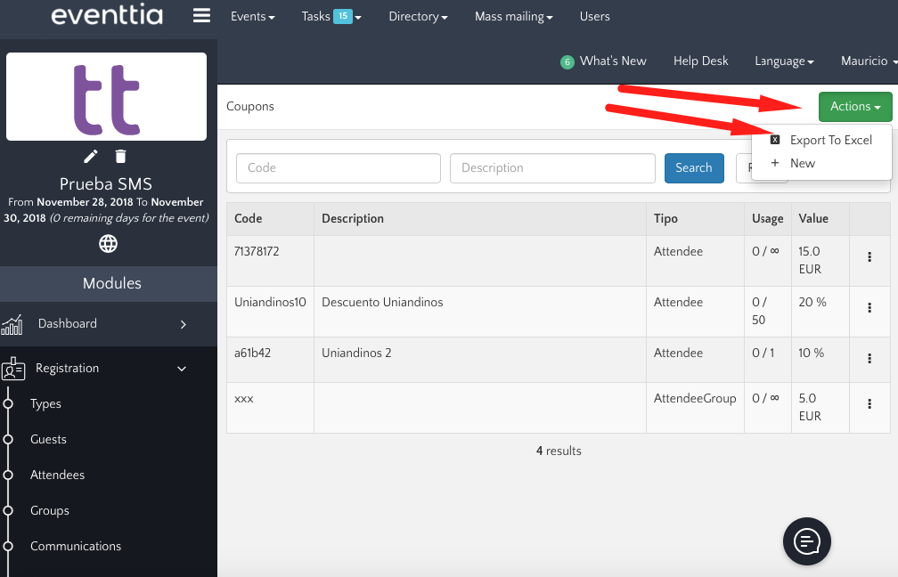 How to create discount coupons and early bird promo codes?